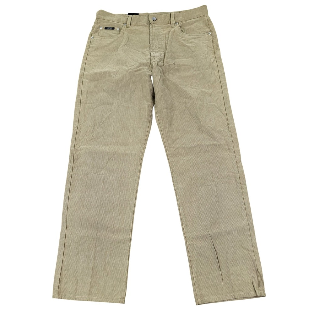 Hugo Boss Corduroy Pants Mens 36x32 Beige NEW Arkansas US Barneys NY Luxury